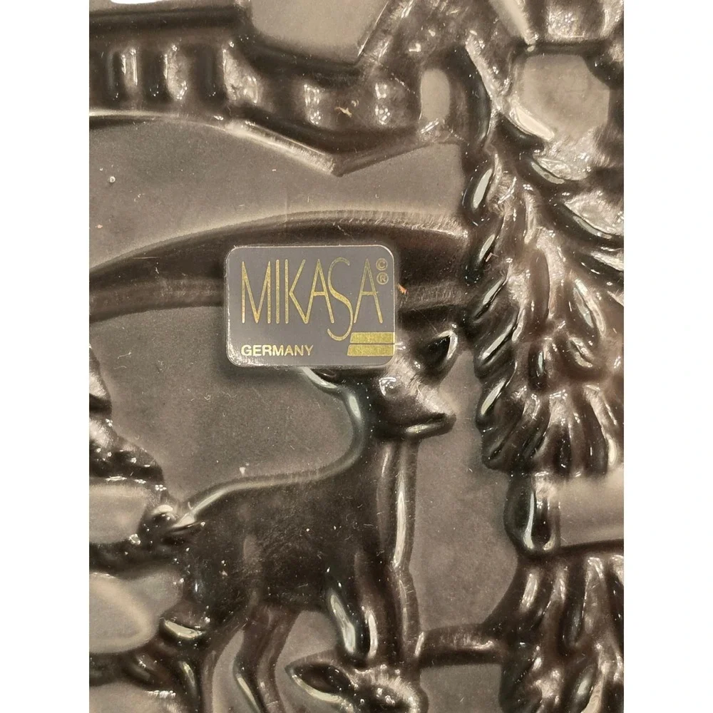 Vintage‎ Mikasa Christmas Star Server Winter Christmas Glass Serving Dish